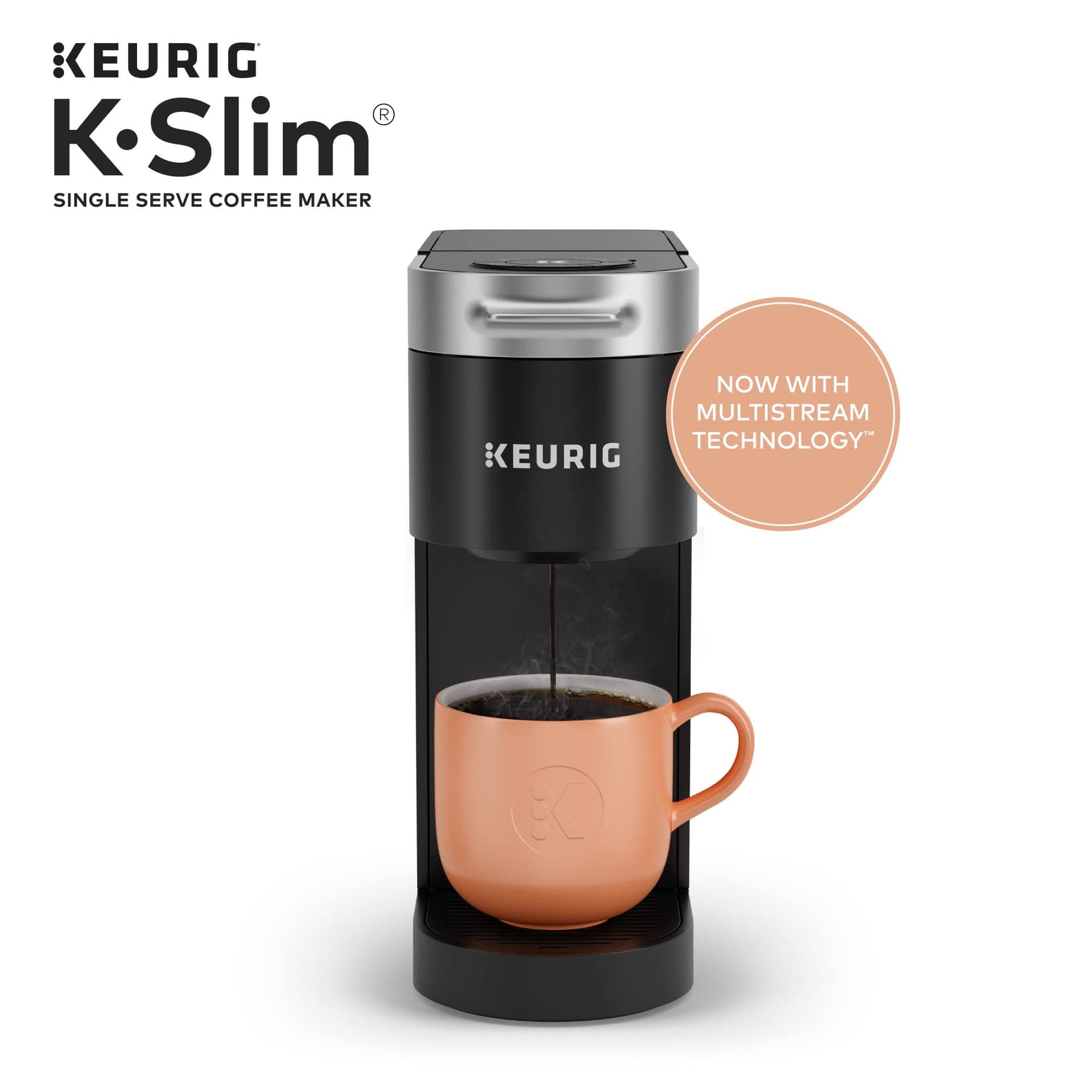 Keurig K- Slim Single Serve K-Cup Pod Coffee Maker, Multistream Technology, Black thumbnail 2