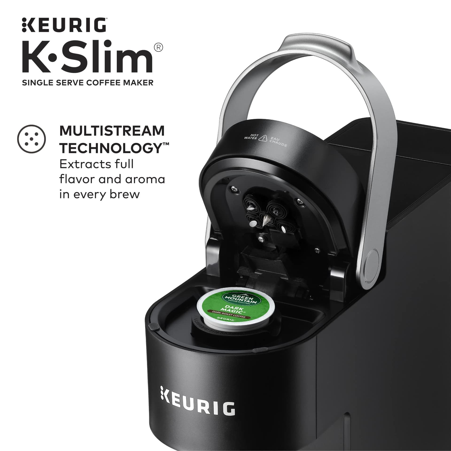 Keurig K- Slim Single Serve K-Cup Pod Coffee Maker, Multistream Technology, Black thumbnail 4