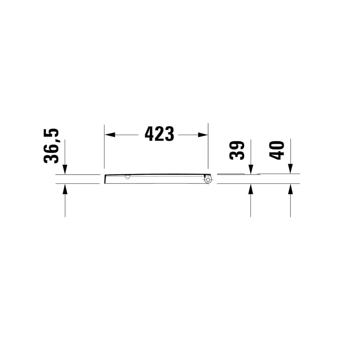 Duravit Front Toilet Seat with Soft Close - White thumbnail 3
