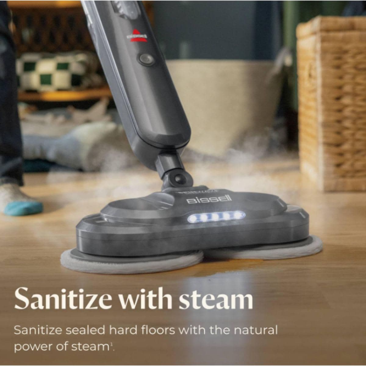BISSELL SpinWave SmartSteam Scrubbing Steam Mop with Extra Set of Rotating Mop Pads, 3897B thumbnail 7