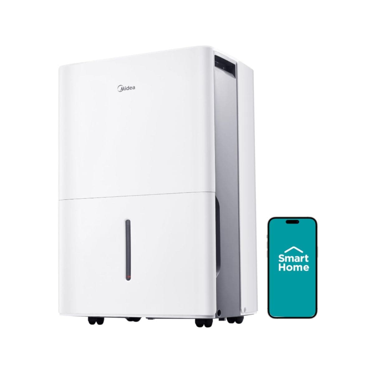 Midea 4,500 Sq. Ft. WiFi Enabled Dehumidifier With Reusable Air Filter 50 Pint 2019 DOE (Previously 70 Pint), Ideal For Basements, Large & Medium Sized Rooms, Bathrooms (White)