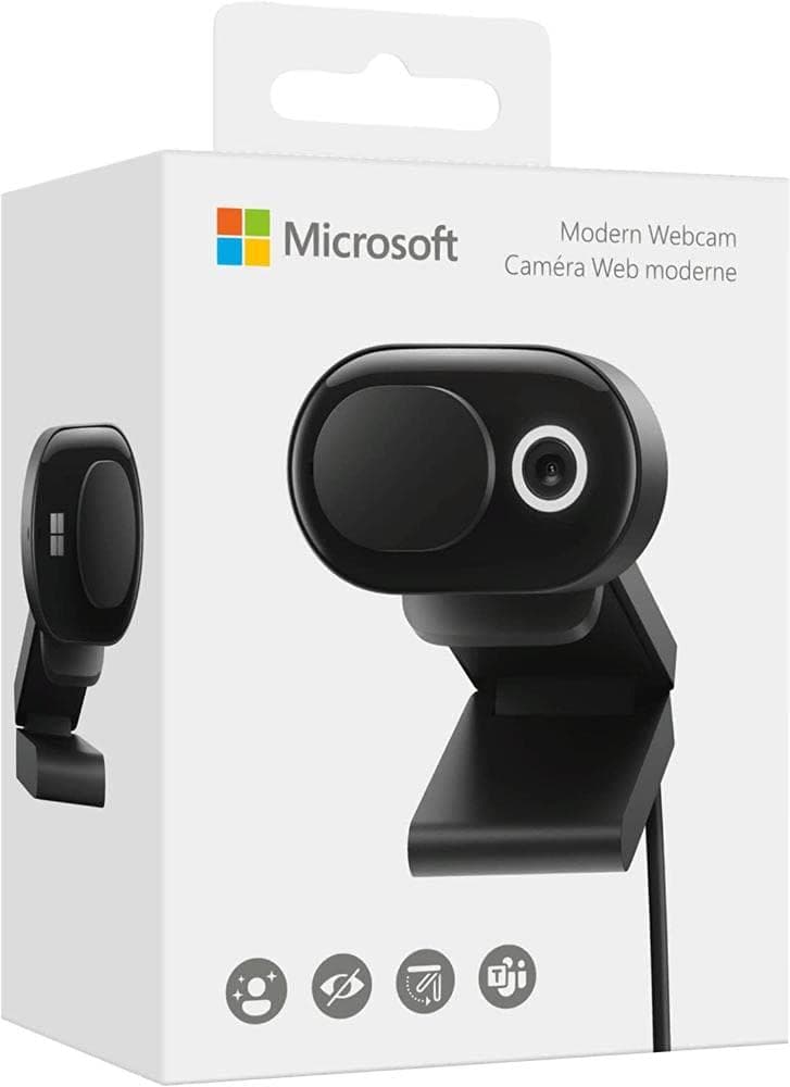 Microsoft Modern 1080p HD Webcam: Teams Certified, Integrated privacy shutter, Black thumbnail 4