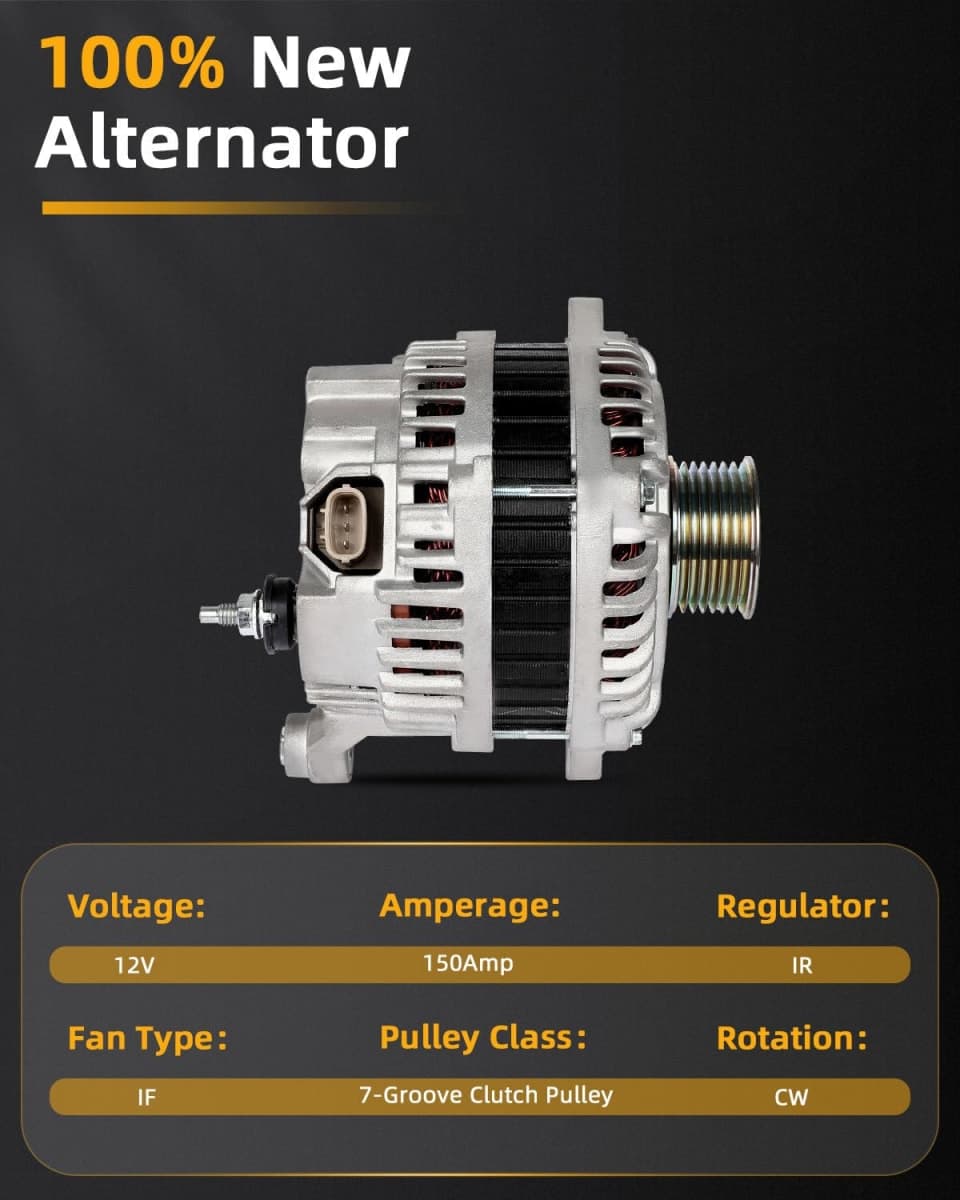 OCPTY Alternators Alternator 11340 2008-2012 for Infiniti for EX35,2013 for Infiniti for EX37,2009-2011 for Infiniti for FX35,2013 for Infiniti for FX37,2008-2013 for Infiniti for G37 thumbnail 3
