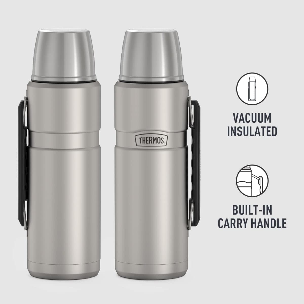 Thermos Stainless King 40 Ounce Beverage Bottle, Stainless Steel - For P... thumbnail 2