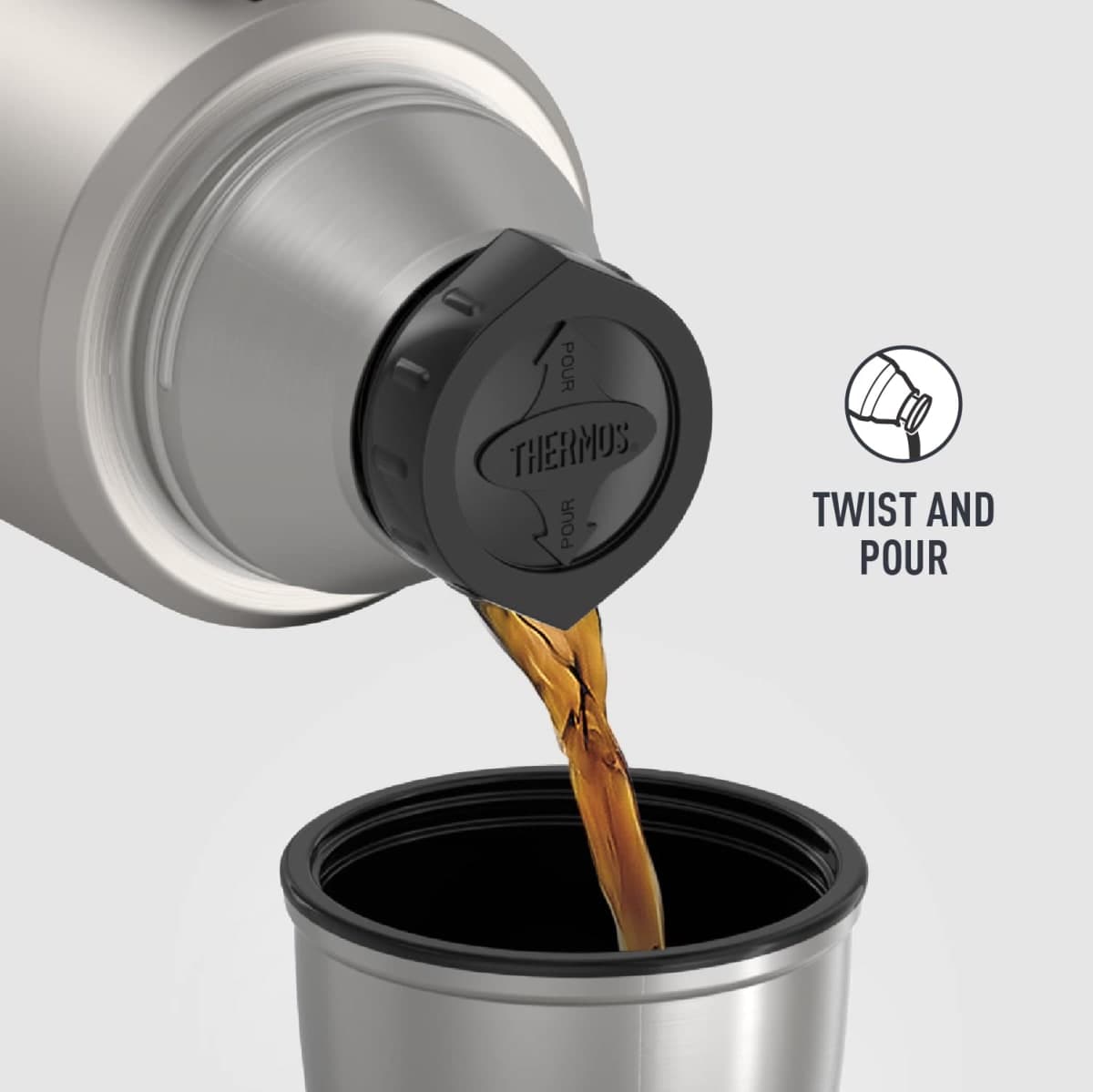 Thermos Stainless King 40 Ounce Beverage Bottle, Stainless Steel - For P... thumbnail 4