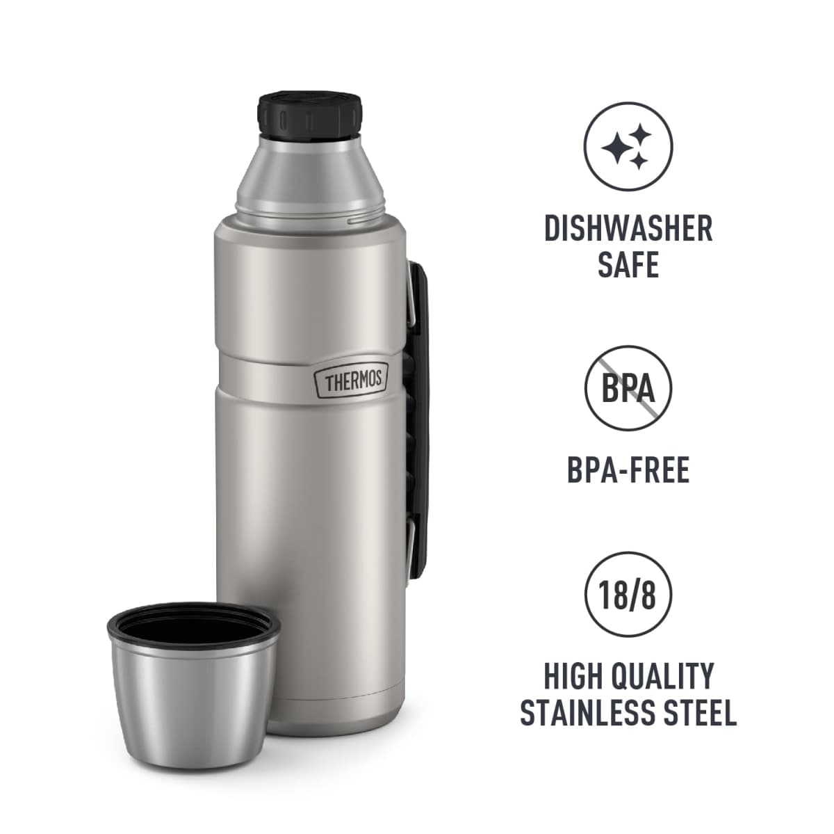 Thermos Stainless King 40 Ounce Beverage Bottle, Stainless Steel - For P... thumbnail 5
