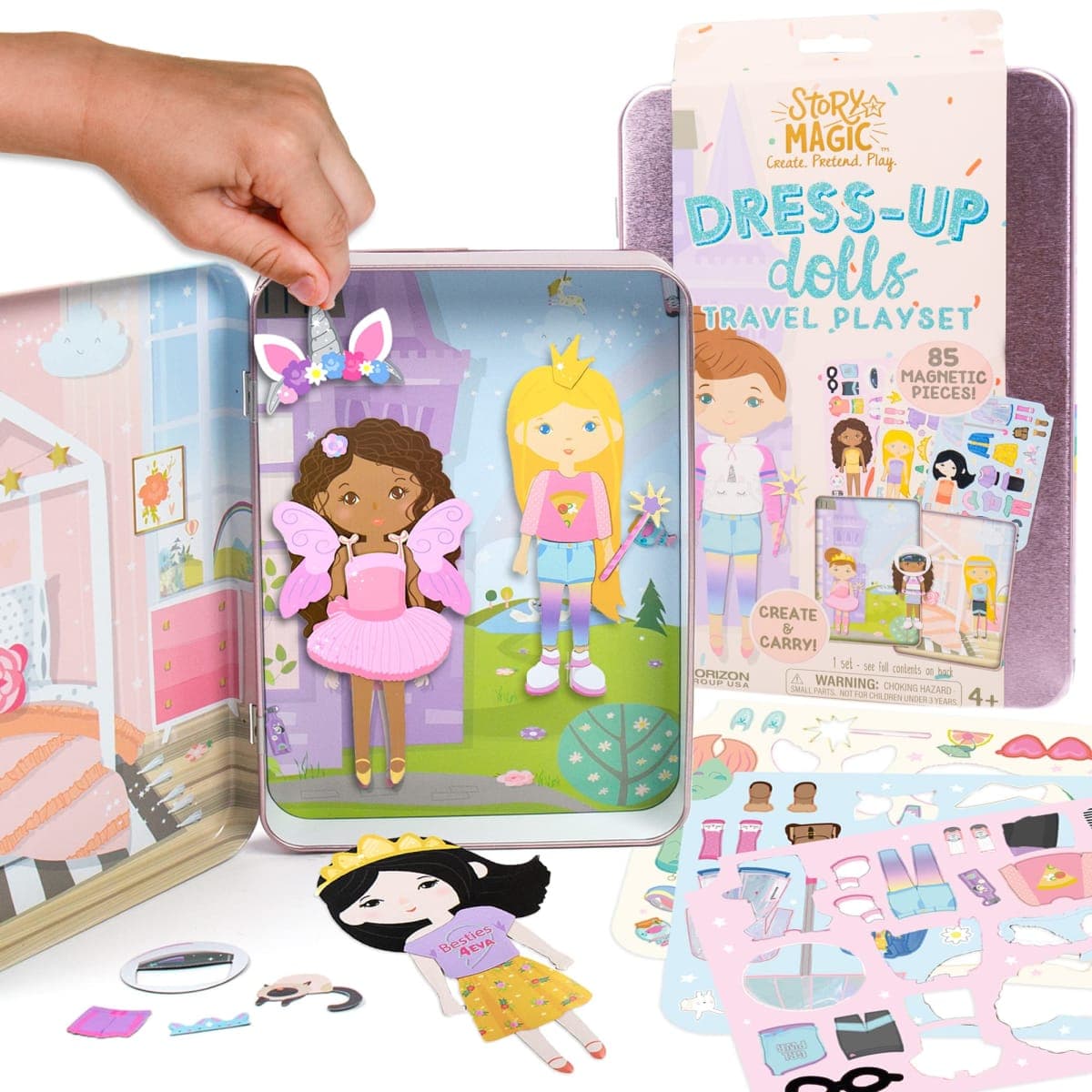 Story Magic Dress-Up Dolls Travel Playset by Horizon Group USA, Pretend...