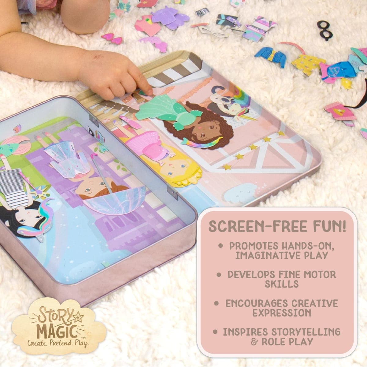 Story Magic Dress-Up Dolls Travel Playset by Horizon Group USA, Pretend... thumbnail 4