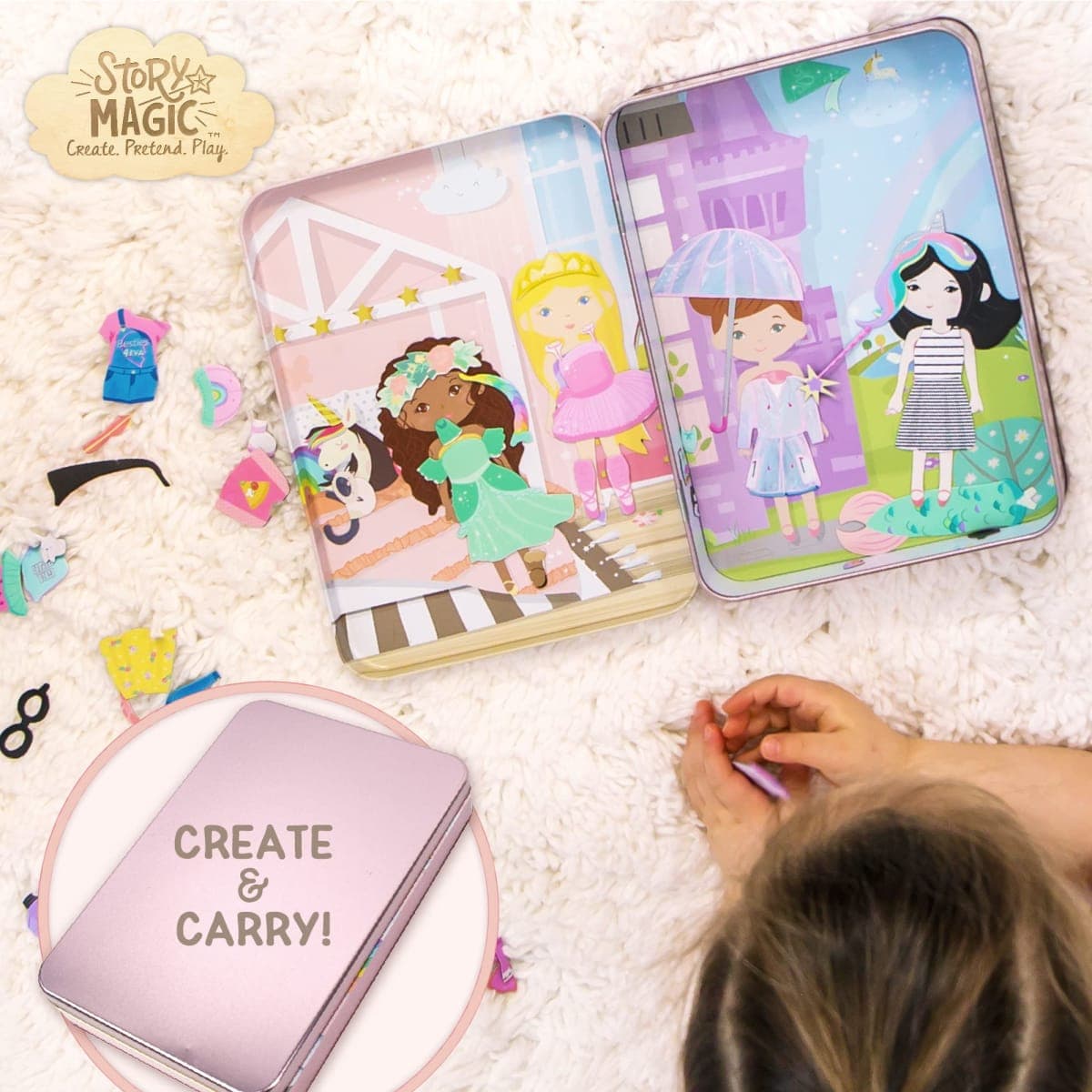 Story Magic Dress-Up Dolls Travel Playset by Horizon Group USA, Pretend... thumbnail 5