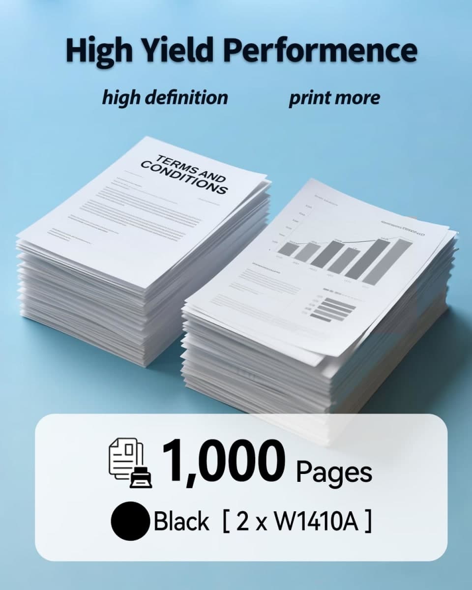 ALTONER 141A Toner Cartridge 2-Pack HP141A W1410A Black (with Latest Chip) – High-Capacity Replacement Compatible for HP Laserjet M110w / M139w / M140w Series | 2,000-Page Yield | 141 Monochrome Ink thumbnail 4