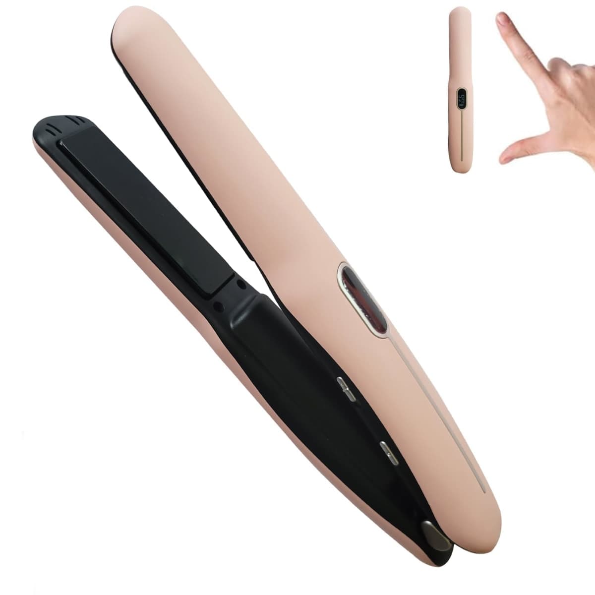 Cordless Hair Straightener and Curler 2 in 1 Portable Flat Iron Wireless...