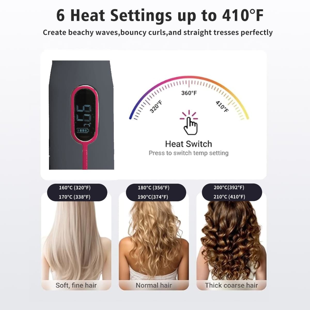 Cordless Hair Straightener and Curler 2 in 1 Portable Flat Iron Wireless... thumbnail 3
