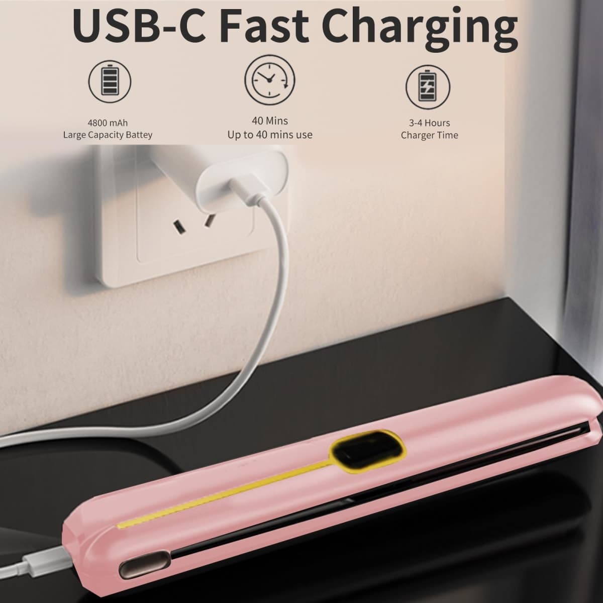 Cordless Hair Straightener and Curler 2 in 1 Portable Flat Iron Wireless... thumbnail 5