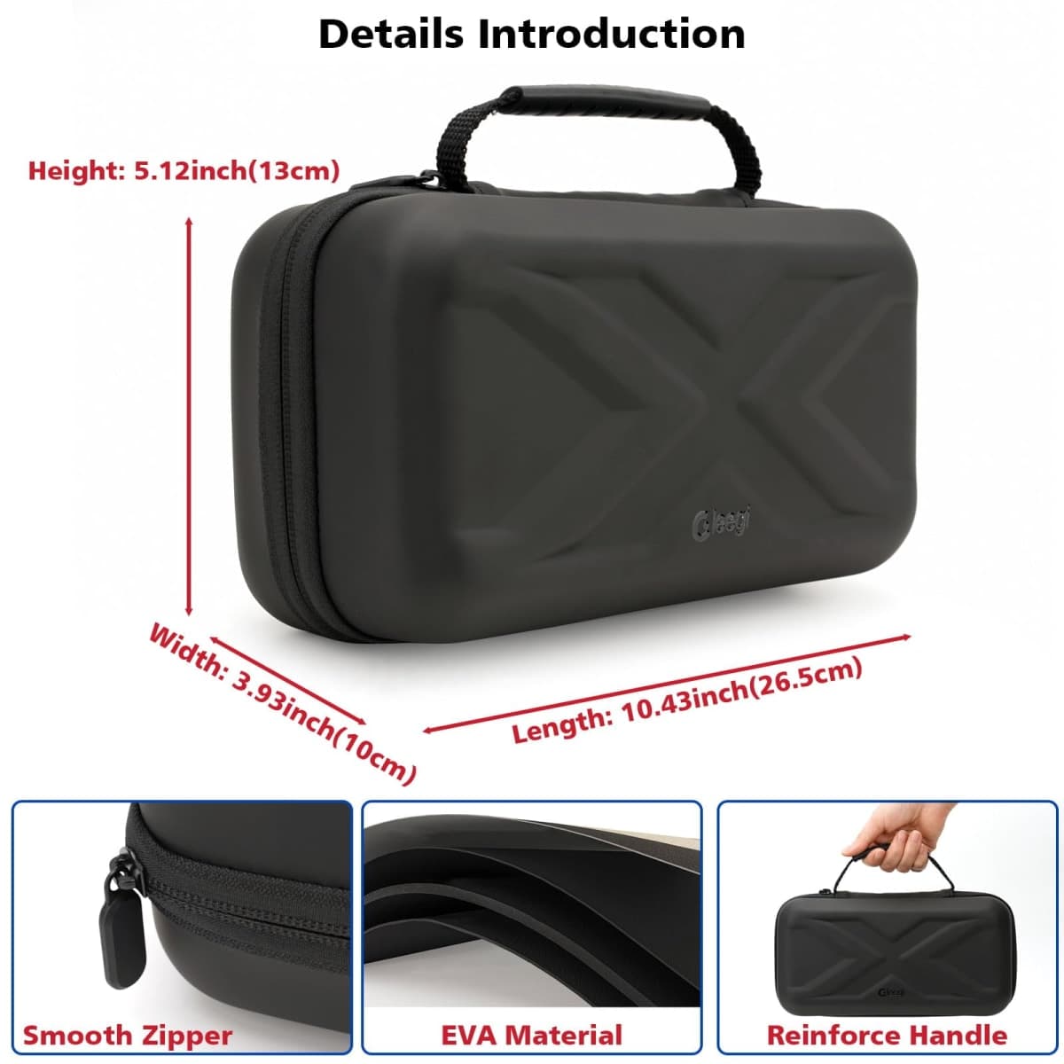 Gleegi EVA Storage Case Compatible with NOCO Boost Plus GB40/Boost Sport GB20 UltraSafe Car Battery Jump Starter, Portable Protection Carrying Case for Car Battery Booster thumbnail 5