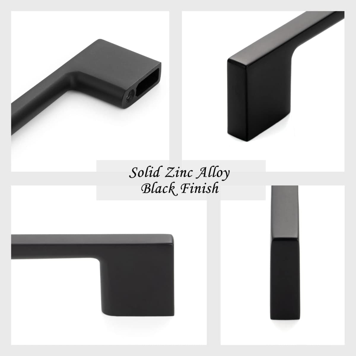 ASKANO Pack of 1, 11-5/16 Inch Hole Centers, Black Wide Foot Kitchen Cabinet Pull Handle ZP2205 | Solid Hardware for Drawer, Dresser, Bathroom, Vanity, Furniture Door, Cupboard, Bedroom, 11.3" thumbnail 3