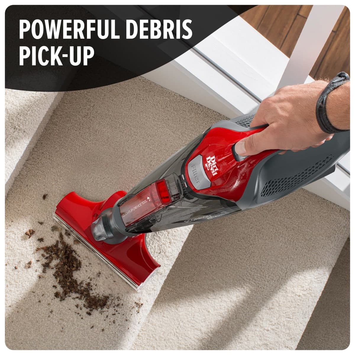 Dirt Devil Scorpion Plus Handheld Vacuum Cleaner, Red thumbnail 3