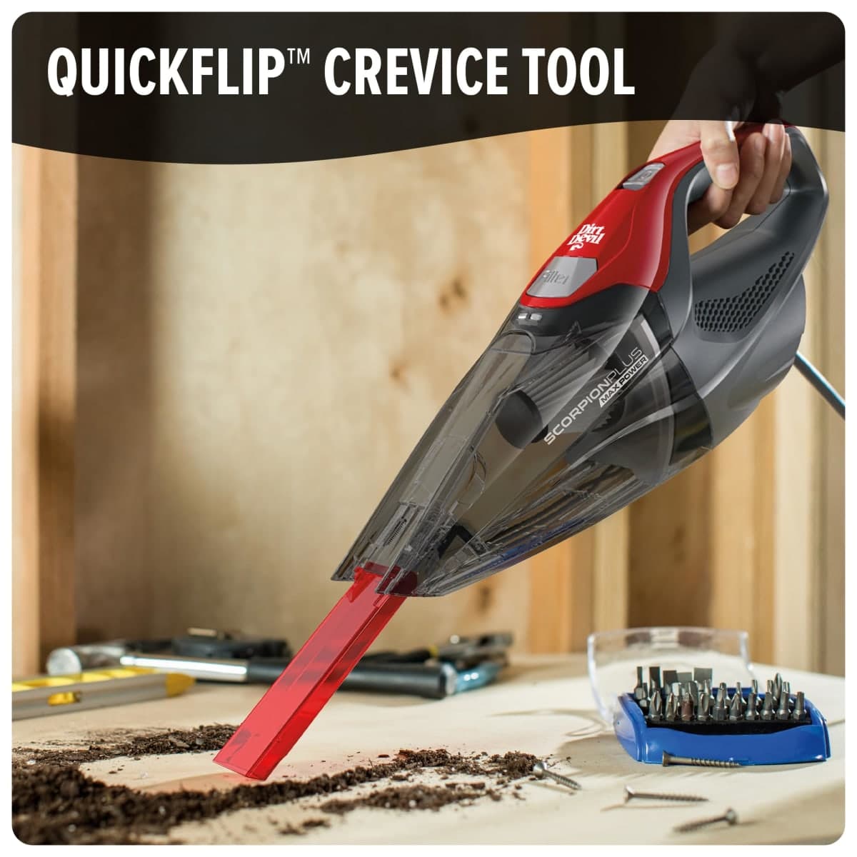 Dirt Devil Scorpion Plus Handheld Vacuum Cleaner, Red thumbnail 4