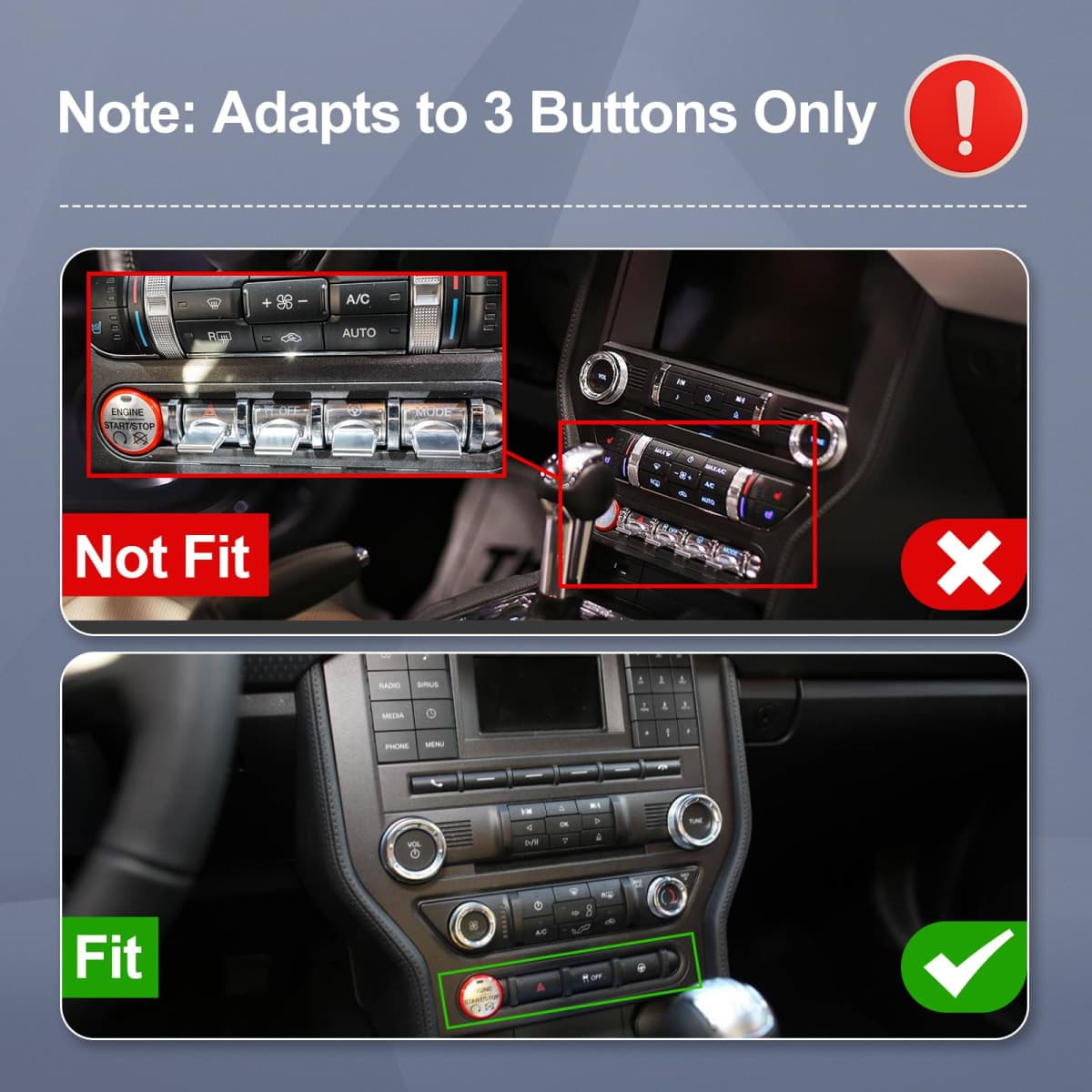 9 Inch IPS Touchscreen Android 14 Car Stereo for Ford Mustang 2015-2020 with Wireless CarPlay & Android Auto 2+64GB Car Radio, Support GPS, WiFi 6, Bluetooth,5.4, Backup Camera, SWC, Dual USB thumbnail 2