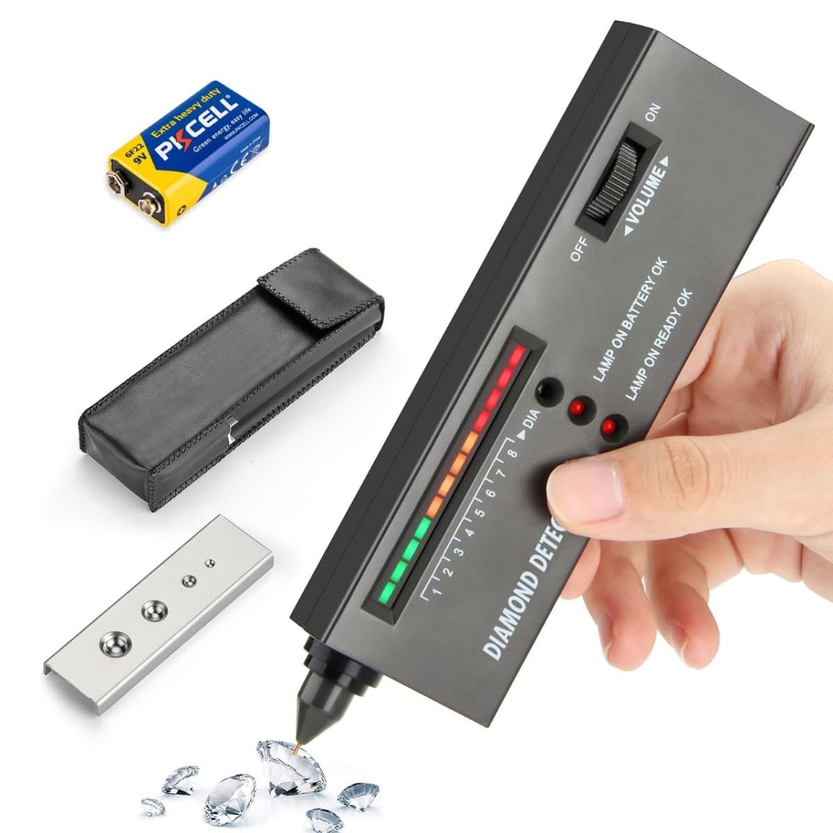 Siziviki Diamond Tester, Professional Jeweler Diamond Detector, Gemstone Identifier, Metal Detection Limitation