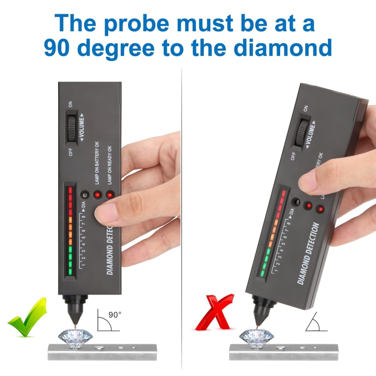 Siziviki Diamond Tester, Professional Jeweler Diamond Detector, Gemstone Identifier, Metal Detection Limitation thumbnail 3