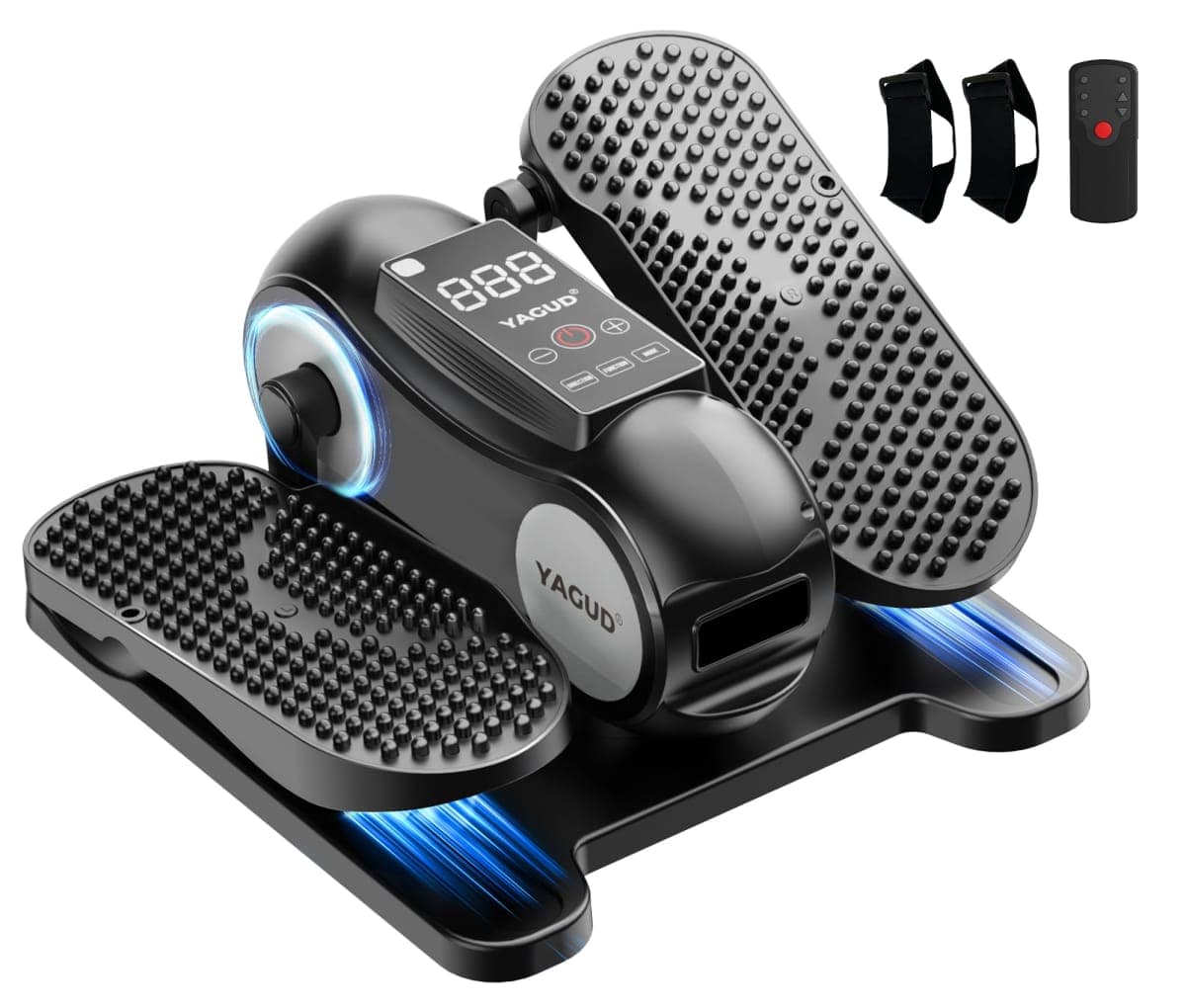 Yagud Under Desk Elliptical Machine, Elliptical Leg Exerciser as Seen on TV for Senior with Remote Control,