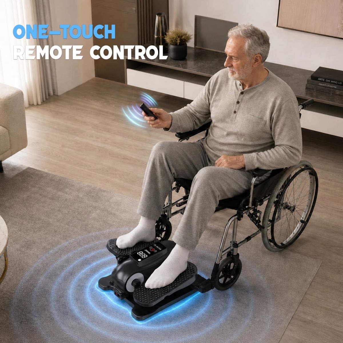 Yagud Under Desk Elliptical Machine, Elliptical Leg Exerciser as Seen on TV for Senior with Remote Control, thumbnail 5