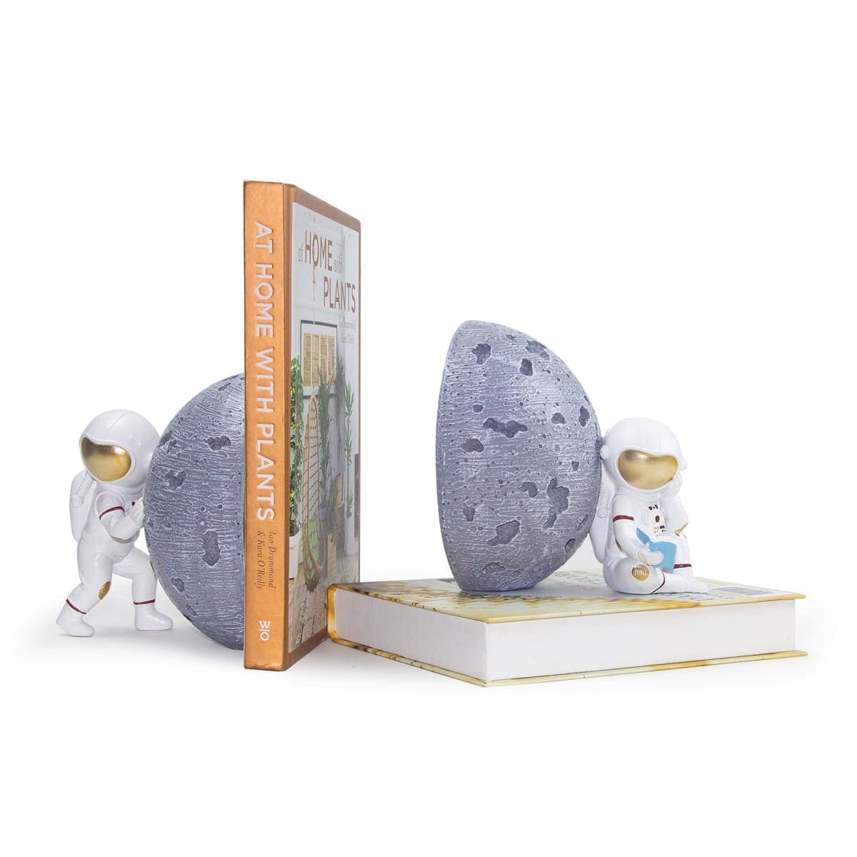 Banllis Astronaut Decorative Bookend Book Ends for Office Decorative Bookends for Shelves, Book Holders for Shelves, Bookends Decorative Books, Modern Bookends for Heavy Books Holder, Book Stoppers thumbnail 2