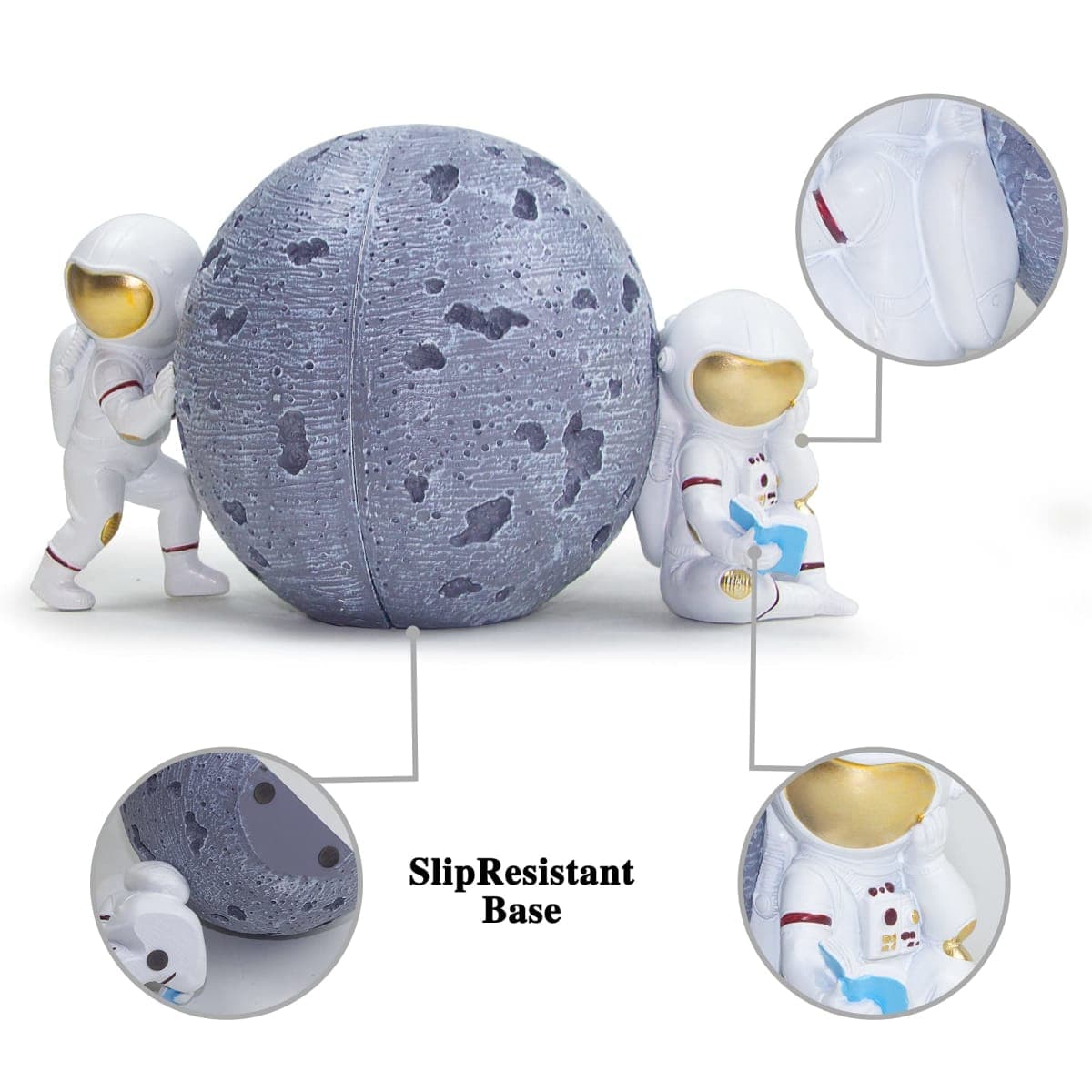 Banllis Astronaut Decorative Bookend Book Ends for Office Decorative Bookends for Shelves, Book Holders for Shelves, Bookends Decorative Books, Modern Bookends for Heavy Books Holder, Book Stoppers thumbnail 4
