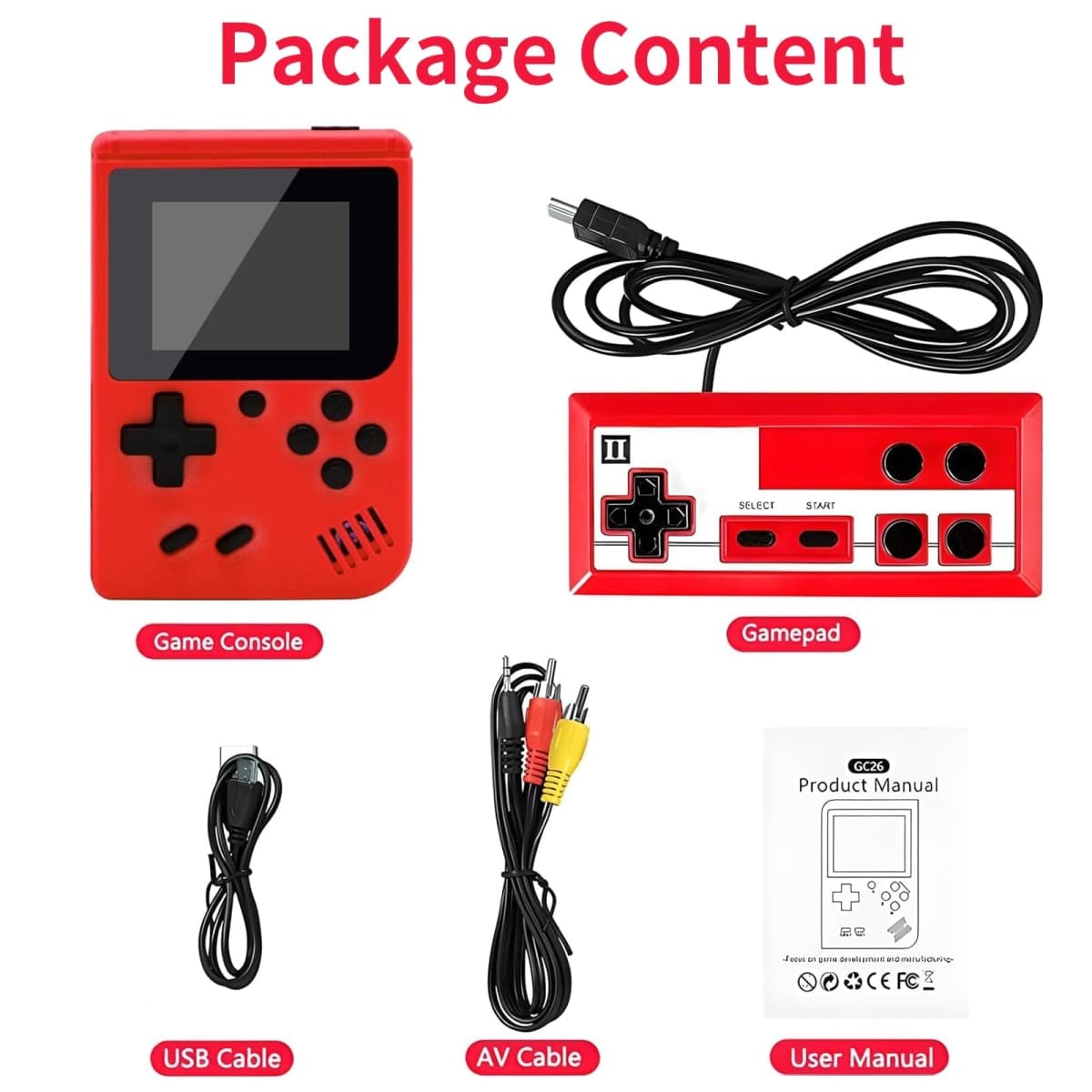 Handheld Retro Game Console Built in Classic Games, HD TV Game Stick, Plug & Play Game Console for TV with 2 Wireless Controllers thumbnail 5