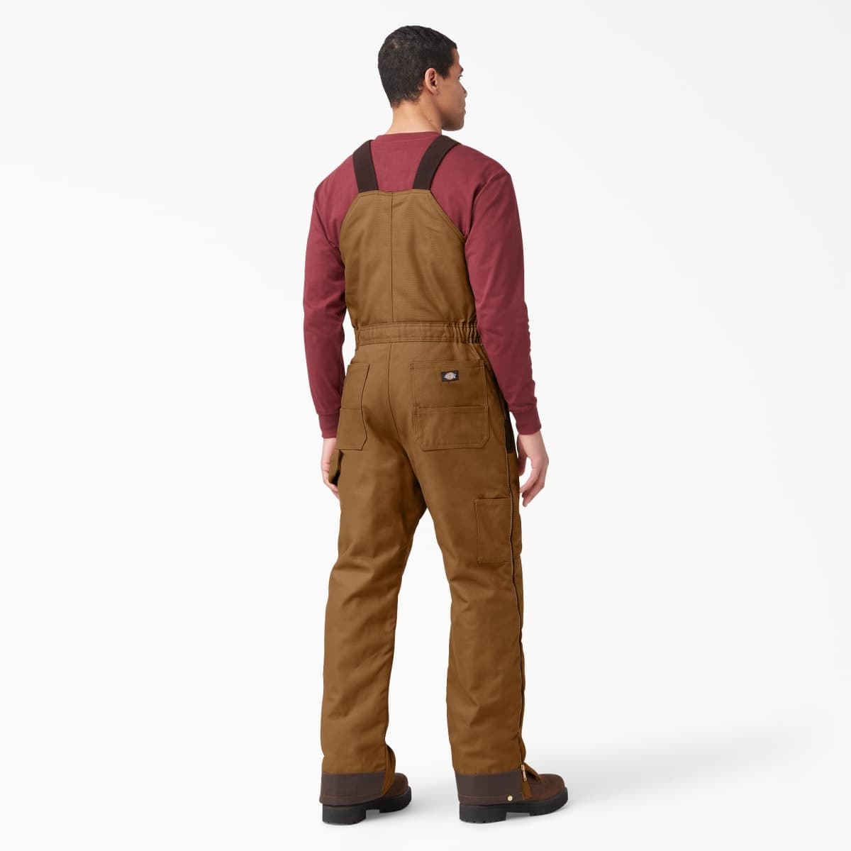 Dickies Mens Big-Tall Premium Insulated Duck Bib Overalls and Coveralls Workwear Apparel, Brown Duck, Medium Tall US thumbnail 3
