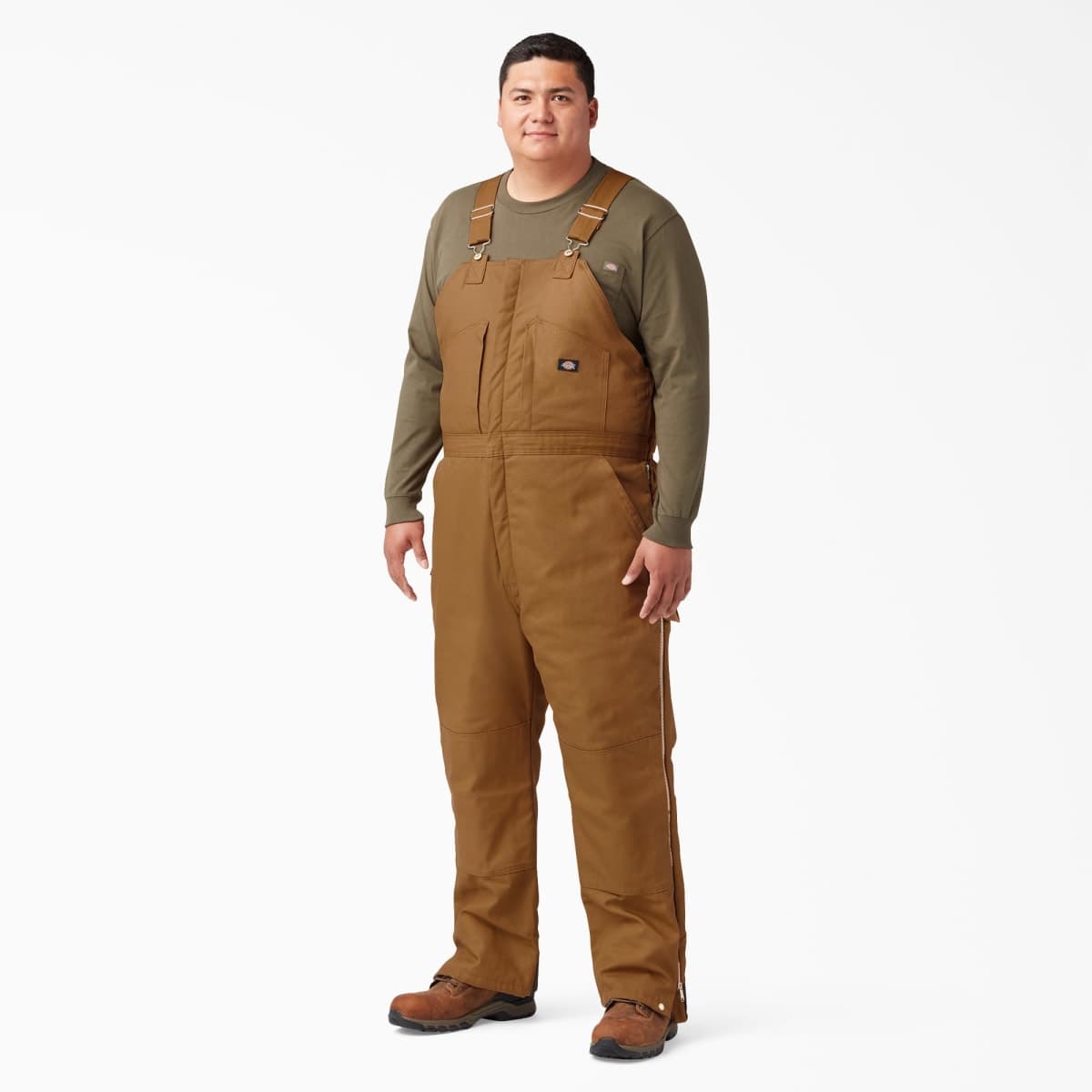 Dickies Mens Big-Tall Premium Insulated Duck Bib Overalls and Coveralls Workwear Apparel, Brown Duck, Medium Tall US thumbnail 4
