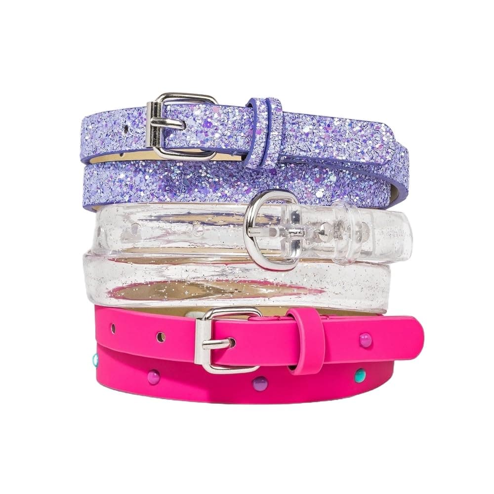 Cat & Jack Girls' 3pk Belts Set - (Multicolor, Small), Multicolor, Small