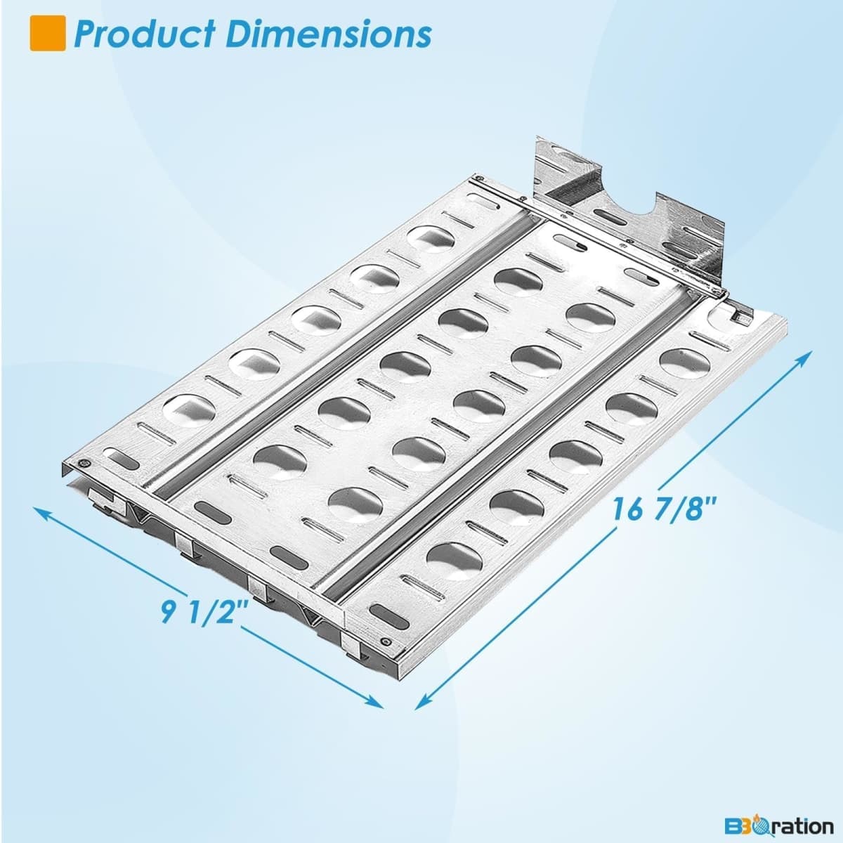 BBQration Briquette Tray for Lynx LBQ36 LBQ27 LBQ48 L30APSFR LDR54 LSB1 LDR27 LDR36 Stainless Steel Heat Shield Replacement Parts for Lynx Premier Series Grills thumbnail 4