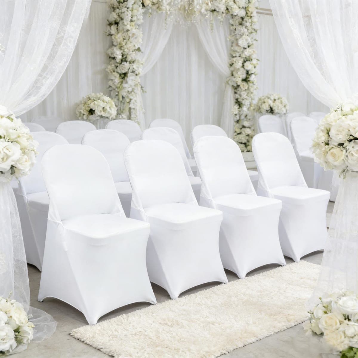 HAINARverS - 30 PCS Stretch Spandex Folding Chair Covers Universal Chair thumbnail 4