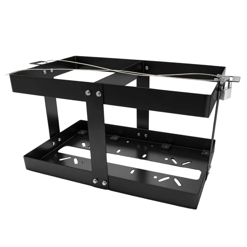 XSKLBZA Upgrade Fuel Jug Holder, Black, Fits Two 5 Gallon