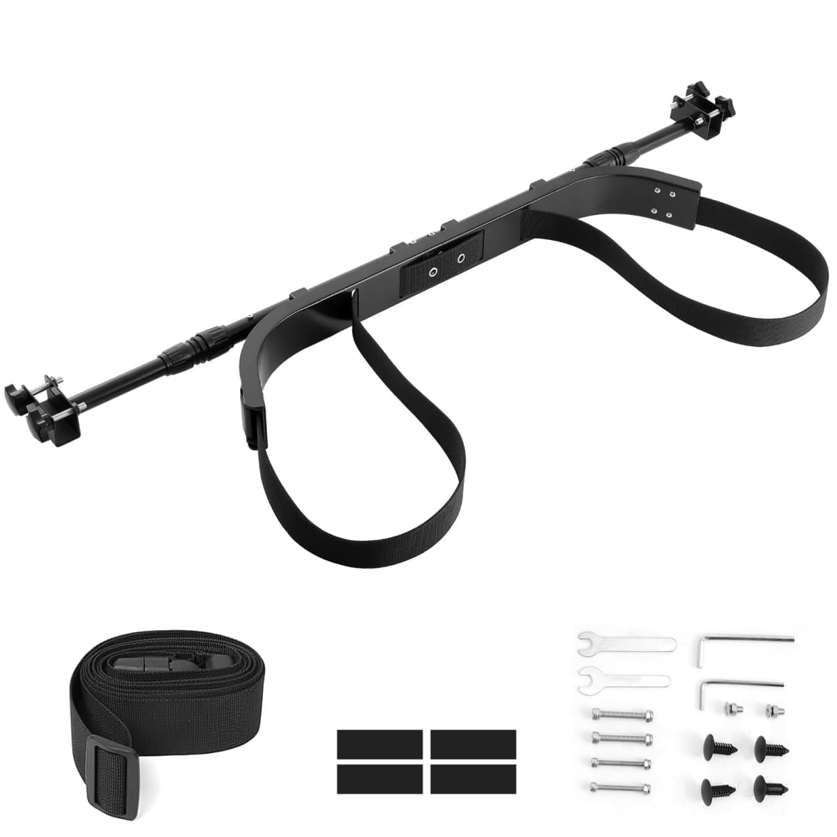 Kartols Golf cart Bag Holder Bracket No-Drilling Golf Club Holder for 2+2 Golf Cart Rear Seat for Yamaha, EZGO, Club Car, with 1 Inch Square Tube, Universal Golf cart Accessories Adjustable
